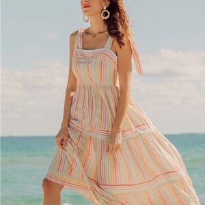 Yumi Kim Multicolor Striped Maxi Dress